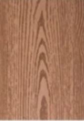 Polished cathedral wood grain with warm brown tones and flowing natural pattern