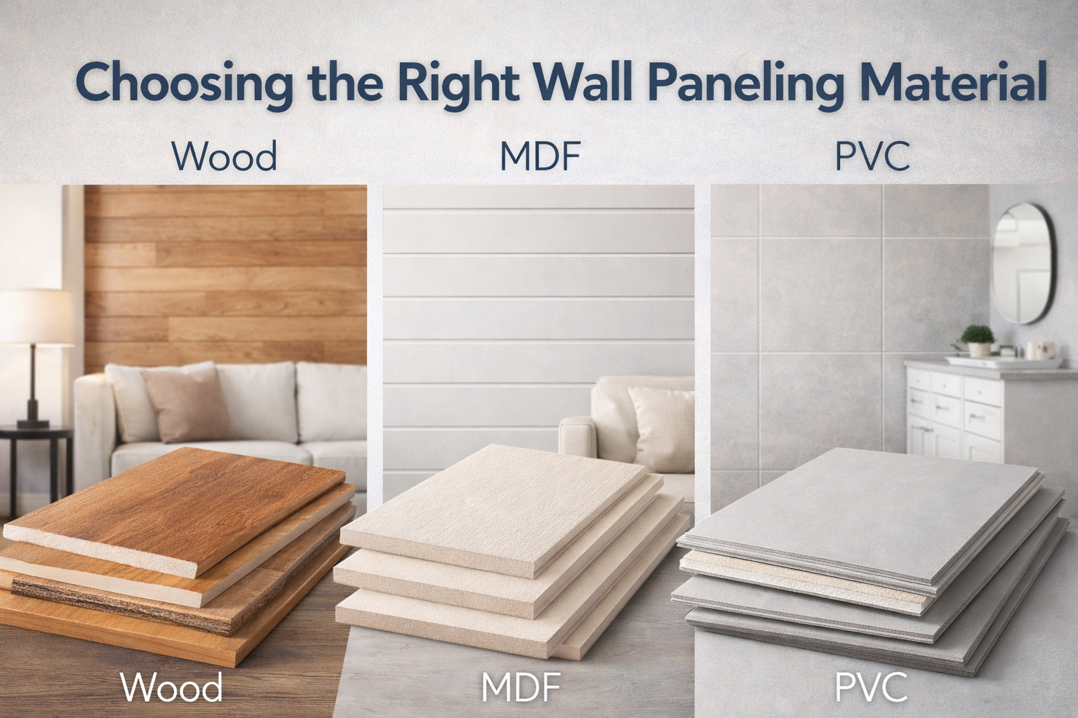 Wall Paneling Material Guide: Wood, MDF or PVC?