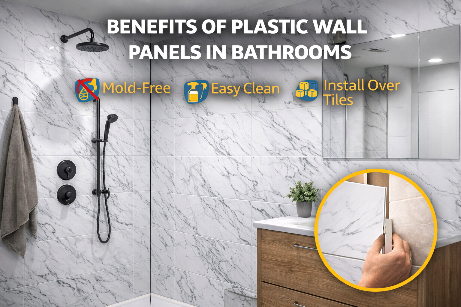 Benefits of Plastic Wall Panels in Bathrooms